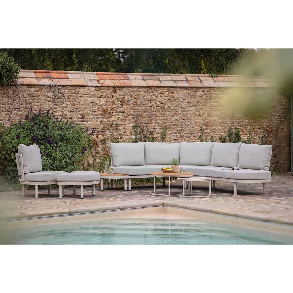MIAMI L SHAPE SOFA COFFEE TABLE CHAIRS