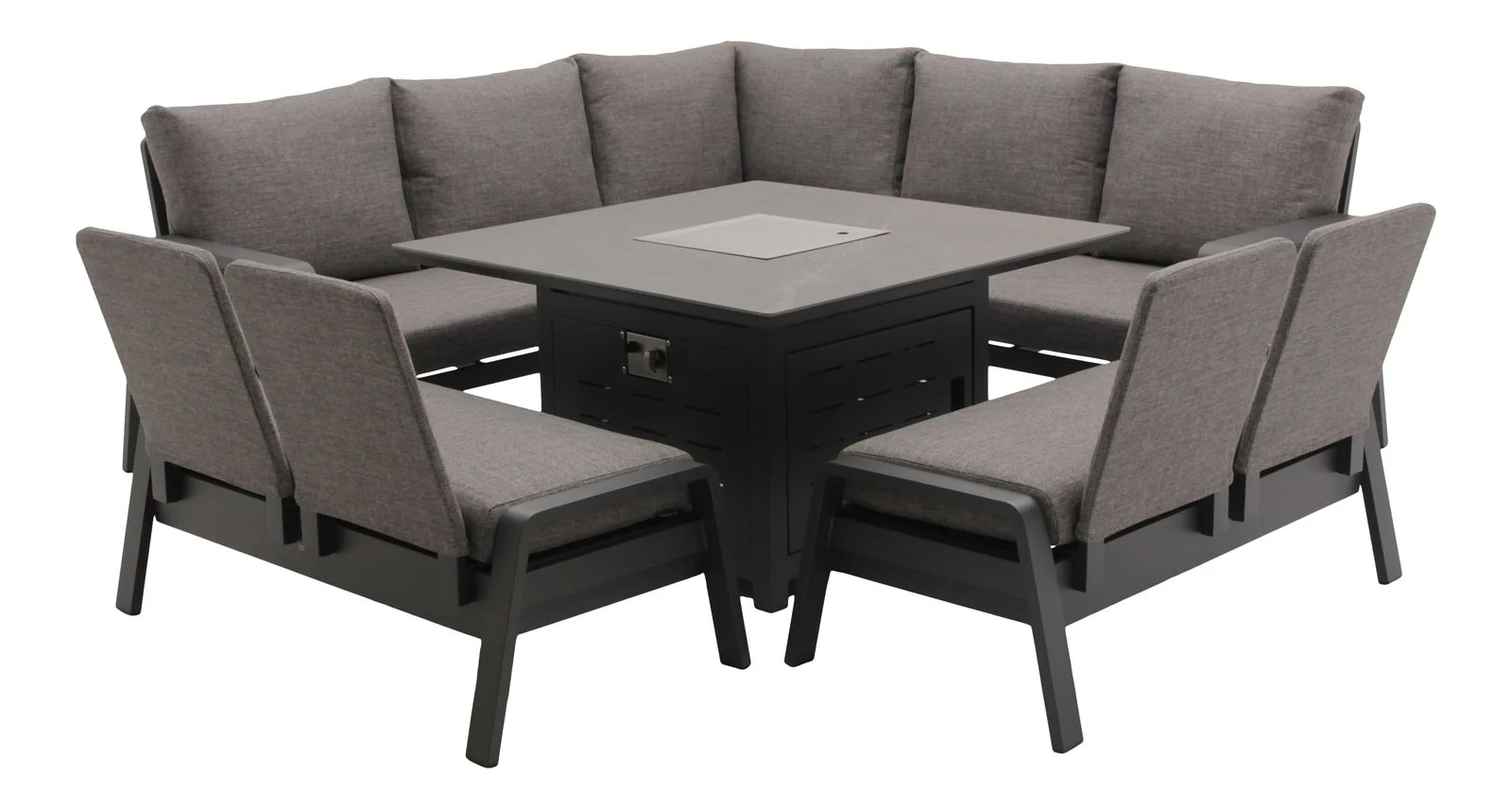 PRAGUE ANTHRACITE SQUARE SOFA & FIREPIT SET - Image 2